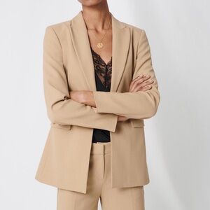 Maje Beige Women's Blazer - Classic Single-Breasted Jacket
